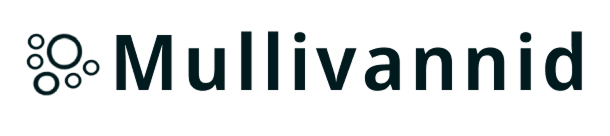 Mullivannid OÜ must valgel taustal logo